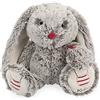 KALOO Rosso Musicale Leo Grigio Prestige 31 cm-Peluche in Morbida Pelliccia-Doudou Coniglio Grandi Orecchie-Melodia Toyland-Zampe pestate-dalla Nascita, K223005, Colore