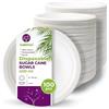 GoBeTree 100 Ciotole Usa e Getta Canna da Zucchero 400 ml. Ciotole per Cereali, Zuppa e Dessert, Microonde e Congelatore, Antiscivolo e Impilabili