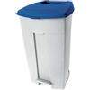 Ristosubito Contenitore mobile a pedale in plastica CONTIPLAST KIT 3 PEZZI 120L MDL Colore BLU Modello 102035