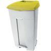 Ristosubito Contenitore mobile a pedale in plastica CONTIPLAST KIT 3 PEZZI 120L MDL Colore GIALLO Modello 102036
