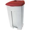 Ristosubito Contenitore mobile a pedale in plastica CONTIPLAST KIT 3 PEZZI 120L MDL Colore ROSSO Modello 102037
