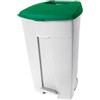 Ristosubito Contenitore mobile a pedale in plastica CONTIPLAST KIT 3 PEZZI 120L MDL Colore VERDE Modello 102038