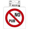 Exacompta - Ref. 67043E - 1 pittogramma adesivo rosso rotondo No pub per cassetta delle lettere No pubblicità - Stop pub - In PVC vinile - Dimensioni : 10 x 10 cm