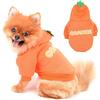 PAIDEFUL Felpa con Cappuccio per Cani di Taglia Piccola Media Maglione Foderato in Pile Cappotto Caldo Pullover Invernale Cucciolo Chihuahua Abbigliamento per Gatti Clima Freddo Autunno Arancione S