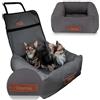 Petsen Personalizzato Trasportino per Cani | Impermeabile Seggiolino Auto per Cani | Colore: Grigio