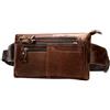 Xieben Vintage Marsupio Per Uomo Donna Viaggi Escursionismo Running Hip Bum Belt Borsellino Slim Cellulare Portafoglio Marsupio Marrone