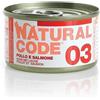 Natural Code 03 Pollo e Salmone 85gr umido gatto 85 g