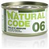 Natural Code 06 Pollo e Verdure 85gr umido gatto 85 g