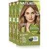 Naturtint | Colorazione Senza Ammoniaca | Copertura dei Capelli Grigi al 100% | Ingredienti Vegetali | Colore Naturale e di Lunga Durata | 7.34 Nocciola Luminosa | Confezione da Tre