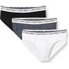 Calvin Klein Hip Brief 3pk Surge Uomo, Black/White/Turbulence, XL [Amazon Exclusive]