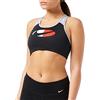 Nike DD1201 W NK DF SWSH CB LOGO BRA Reggiseno sportivo Donna black/white/lt smoke grey/black L