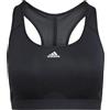 adidas Powerreact Training Medium Support Workout Bra, Reggiseno Sportivo Donna, Black, XL (Plus Size)
