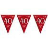 Folat - Ghirlanda 40 ° compleanno/anniversario rosso rubino - 10 m