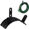 Relaxdays Portatubo da Parete, per Tubi per Irrigazione da 45m con Spessi 5/8'', Supporto da Giardino Salvaspazio, Nero