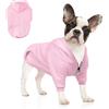 meioro Felpe con Cappuccio per Cani Vestiti caldi per Animali Domestici Abbigliamento Sportivo per Cani e Gatti con Cappello e Cerniera (L, Rosa)