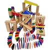 Calmado - 200 pezzi Pista per palline / pista per biglie per ragazze / ragazzi in legno di faggio + borsa + istruzioni