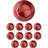 Generico 12x Sottopiatti con Bordo PUNTINATO Colore lucido Bordo a palline Tondo diametro 33 cm Natale cenone sotto Piatto Natalizio Capodanno Natale Cena Aperitivo Rosso, Oro, Argento (Rosso)