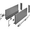 GTV- Sistema di Cassetti AXIS PRO, Set Guide Scorrevoli per Cassetti, Set di Cassetti, Portata fino a 40 kg, Cassetti Scorrevoli Con Chiusura ammortizzata - Larghezza 550mm, Altezza 200mm, Antracite
