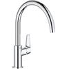 Grohe 31536001 BauCurve Rubinetto Miscelatore per Lavello Bocca C, Cromo