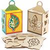 Baker Ross FE641 Kit Lanterne Autunnali di Legno per Bambini - Confezione da 3, Set di Artigianato in Legno per Bambini, Attività Creative per Bambini da Colorare, Decorare ed Esporre