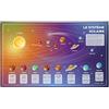 VIQUEL - Sottomano educativo sul sistema solare - PVC resistente e facile da pulire - Protezione ufficio - Origine Francia Garanzia - 59,5 x 36,2 cm