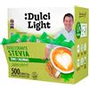 DULCI LIGHT STEVIA DULCE Y FAVORABLE Dulcilight Dolcificante Stevia Zero 500 Bustine Sapore Naturale 100% | 1gr = 10gr di zucchero | Senza Glutine Keto Vegan Non OGM Zero Calorie | Senza Xilitolo o Eritritolo