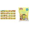 Hasbro Play-Doh, Mega Pack da 36 Vasetti, Esclusivo Amazon & Play-Doh Bustina di Vasetti, Multicolore, 15 Vasetti, 18367EU4