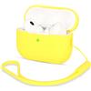 AOTUAO Compatibile con AirPods PRO 2 Custodia Case Cover, Case Protettiva Antiurto Antiscivolo in Silicone per AirPods PRO 2 Seconda Generazione 2022 Custodia con Silicone Lanyard, Giallo