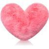 Brandsseller Cuscino a forma di Cuore in Peluche 40x30 cm - Morbido Cuscino decorativo, Regalo romantico per Compleanni, San Valentino o la Festa della Mamma - per Divani e Letti - Rosa