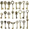 XONOR 24 pezzi grande bronzo antico scheletro chiavi chiave rustico per decorazione di cerimonia nuziale favore, pendenti di collana