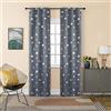 GIRASOLE HOME® Coppia Tende Oscuranti Morbide Fantasia Stelle Argentate Tenda Morbida per Interni con Tasca e Passanti Nascosti 2 Pannelli (Grigio, 70x235cm)