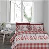 IlGruppone Passione Casa Copripiumino in Flanella Felpato Prodotto Italiano 100% Cotone di Flanella Sacco e Federe - Singolo - Beige (Matrimoniale, Canada rosso)