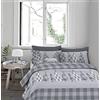 IlGruppone Il Gruppone Passione Casa Copripiumino in Flanella Felpato Prodotto Italiano 100% Cotone di Flanella Sacco e Federe - Singolo - Beige (Singolo, Canada grigio)