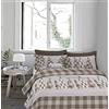 IlGruppone Passione Casa Copripiumino in Flanella Felpato Prodotto Italiano 100% Cotone di Flanella Sacco e Federe - Singolo - Beige (Matrimoniale, Canada beige)