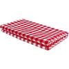 SaRani Tovaglia Tavola Cotone 6 12 Posti Rettangolare Fantasia Quadretti Rosso Bianco (12 posti (135x240 cm))