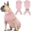 Hjumarayan Tuta Post Operatoria per Cani - Body Chirurgico Antileccamento, Alternativa al Collare Elisabettiano, Ideale Dopo Sterilizzazione e Interventi Chirurgici, Rosa S