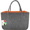 IDEA HOME LEVIATAN Shopper in Feltro | Grande 30 Litri | Multifunzionale | XXL | Cesto Pieghevole | Per Legna da Ardere, Abigliamento, Giocattoli | Arancione