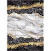 MANI TEXTILE TPS_GOLD_BLACK_80 Tappeto, Poliestere, Nero, 80 x 150