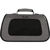 Wouapy - Borsa Pieghevole per Cani e Gatti - Borsa da Trasporto in Tessuto di Nylon Resistente - Ampie reti per la Massima Ventilazione - Design, Pratica e Confortevole - Taglia Media - Grigio