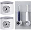 Xzeemo 2 Pcs Portaspazzolino Elettrico, Fissato Al Muro Supporto Per Spazzolini, Supporto per Spazzolino da Denti Elettrico, Porta Spazzolino Appiccicoso per Bagno, Portaspazzolino Elettrico Adesivo