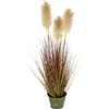 Flair Flower Erba di Pampa in Vaso, Erba delle Piume, Fiori di Seta, cespuglio Decorativo, Erba Artificiale, Erba solitaria, Erba Decorativa, Erba Pampa, pianta d'appartamento