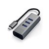 Satechi - Hub Usb-c 2-in- 1 - 3 Porte Usb 3.0 + Ethernet-grigio