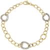 Gioielleria Lucchese Oro Bracciale Donna Oro Giallo Bianco GL100719