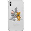 Ert Group custodia per cellulare per Apple Iphone XS Max originale e con licenza ufficiale Tom and Jerry, modello 005 adattato in modo ottimale alla forma dello smartphone, parzialmente trasparente