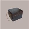 SCOTTON 5 Pz Scatola per Confezioni Regalo Porta Panettone Basso Segreto in Carta Nero Grafica Stelle Oro 245x245H180mm