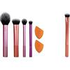 Real Techniques Set di Pennelli Everyday Essentials Plus con Spugnetta Miracle Complexion n Omaggio, Esclusiva Amazon - 200 g & pennello correttore Expert Concealer