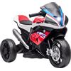 HOMCOM Moto per Bambini 18-60 Mesi Modello BMW HP4 con Fari, Musica e Pedali, in PP e Metallo, 82.5x42x54 cm, Rosso