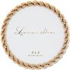 Lawrence Frames Rope Design - Cornice in metallo, rotonda, 10 x 10 cm, colore: Oro