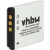 vhbw batteria compatibile con Fujifilm Finepix F800 EXR, F80EXR, F80 EXR, F850 EXR, F900 EXR fotocamera digitale DSLR (650mAh, 3,6V, Li-Ion)