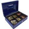 ACROPAQ AG250B - Cofanetto portamonete 250 x 185 x 80 mm, colore: Blu